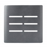 Placa p/ 6 Interruptores 4x4 - Novara Preto Grafite